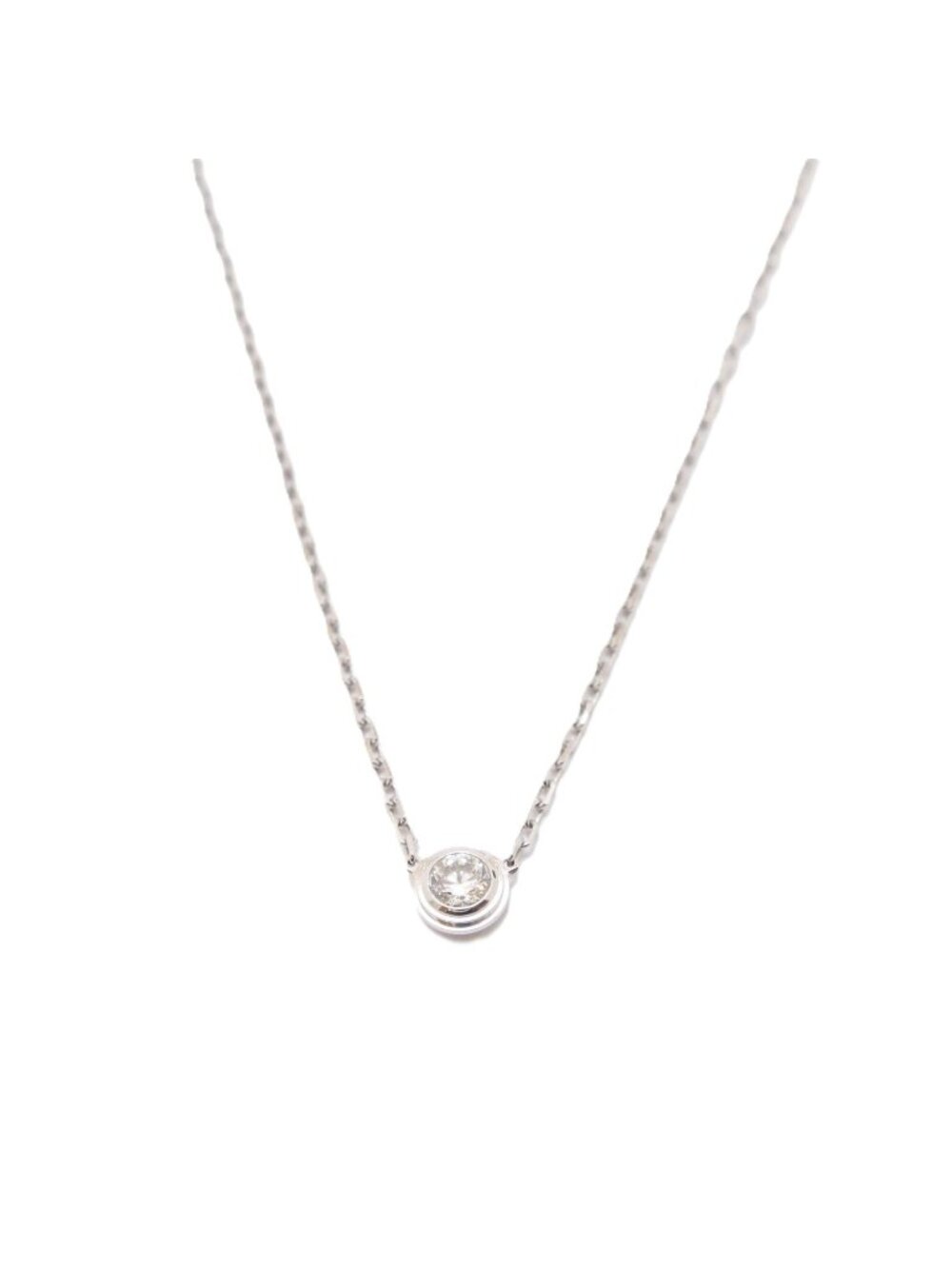 Cartier D'amour Necklace LM Diamond 18k White Gold 18k